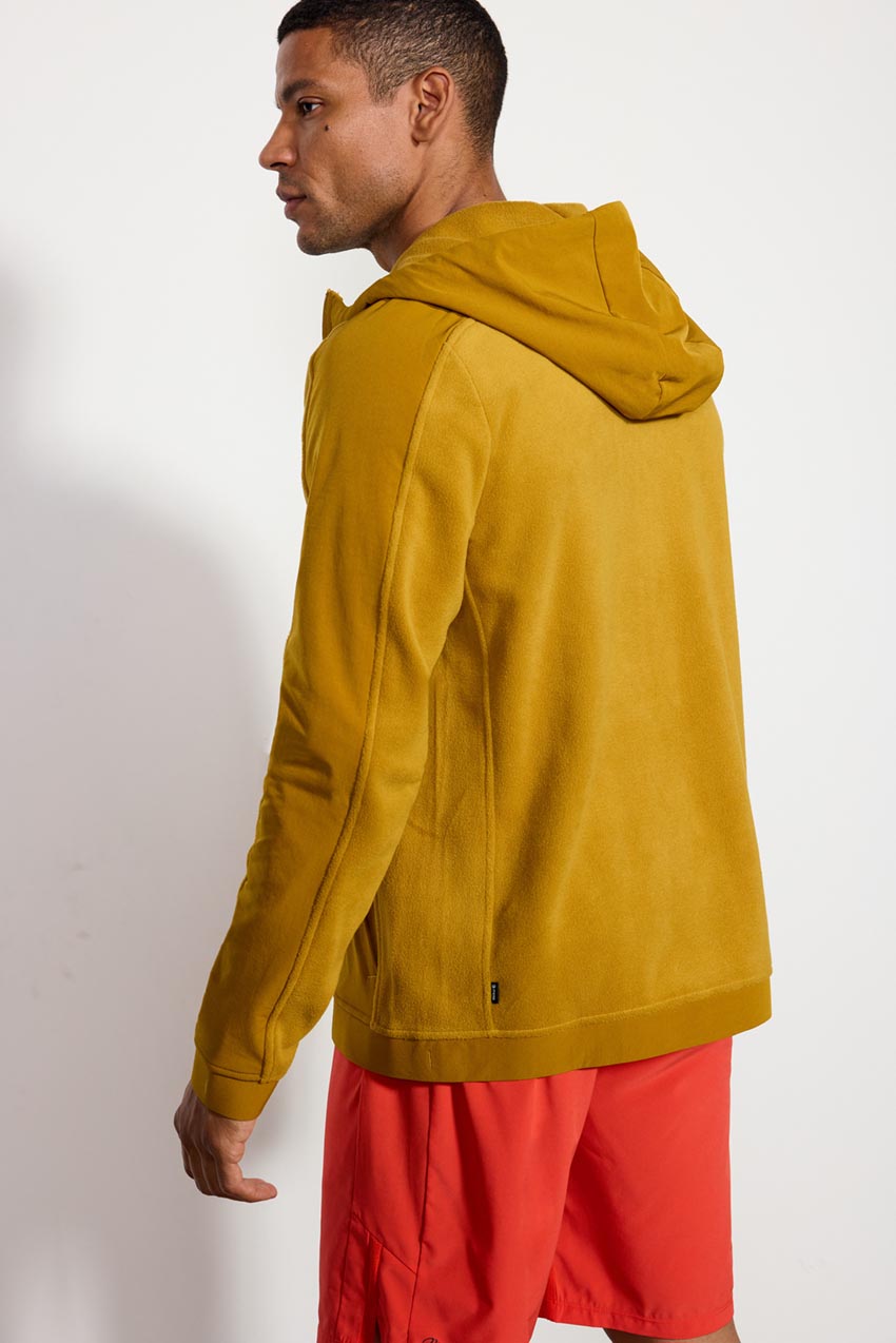 Yellow hoodie zip online up