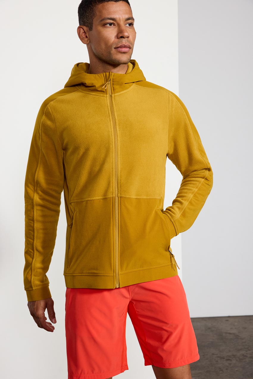Venture Recycled Polyester Mixed Media Zip-Up Hoodie