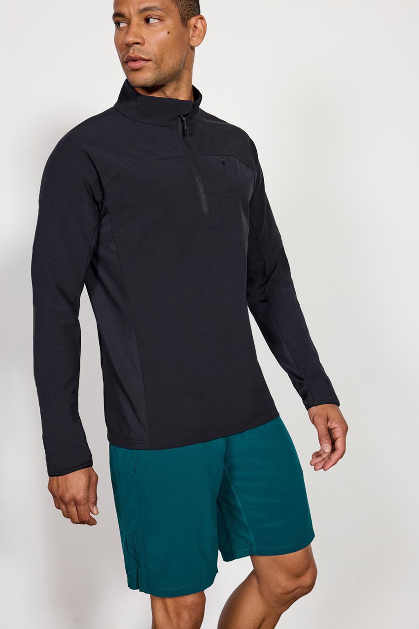 Rove Recycled Polyester Mixed Media Half-Zip
