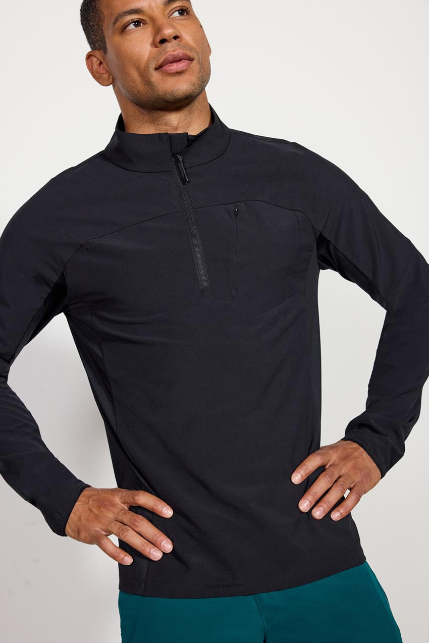 Rove 1/2 Zip - Black