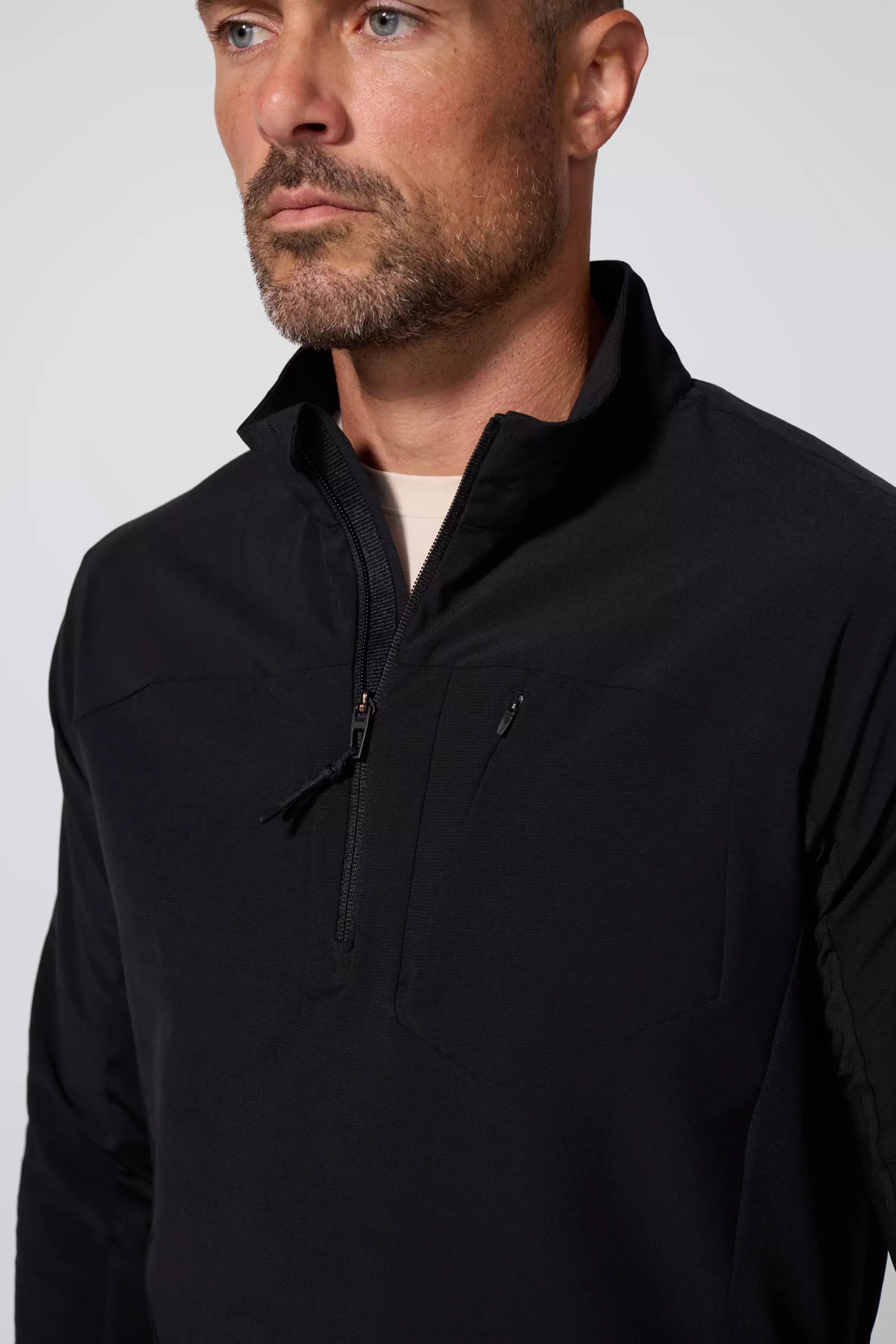 Rove 1/2 zip - negro