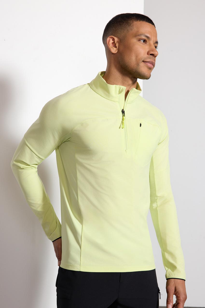 Rove 1/2 Zip - Shadow Lime