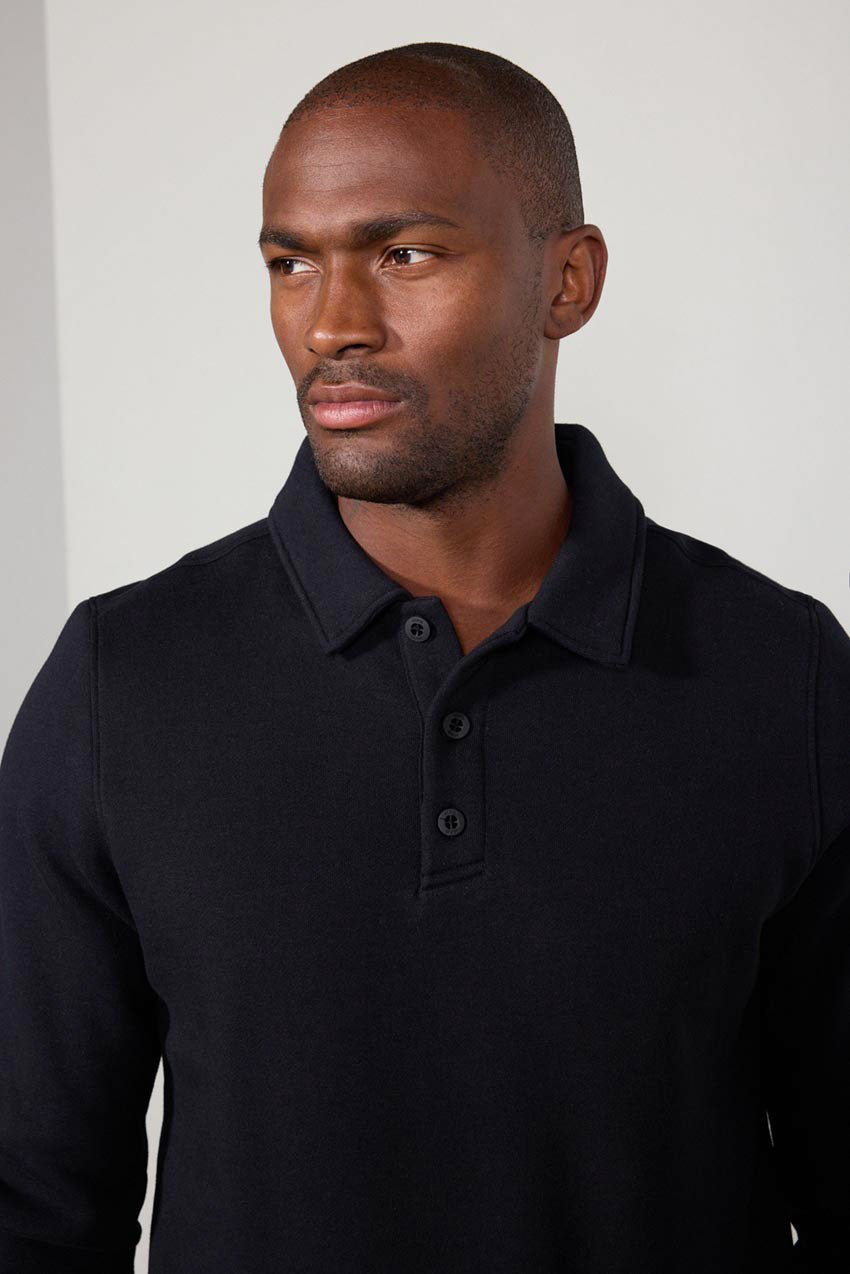 Luxefleece Polo pour hommes - noir