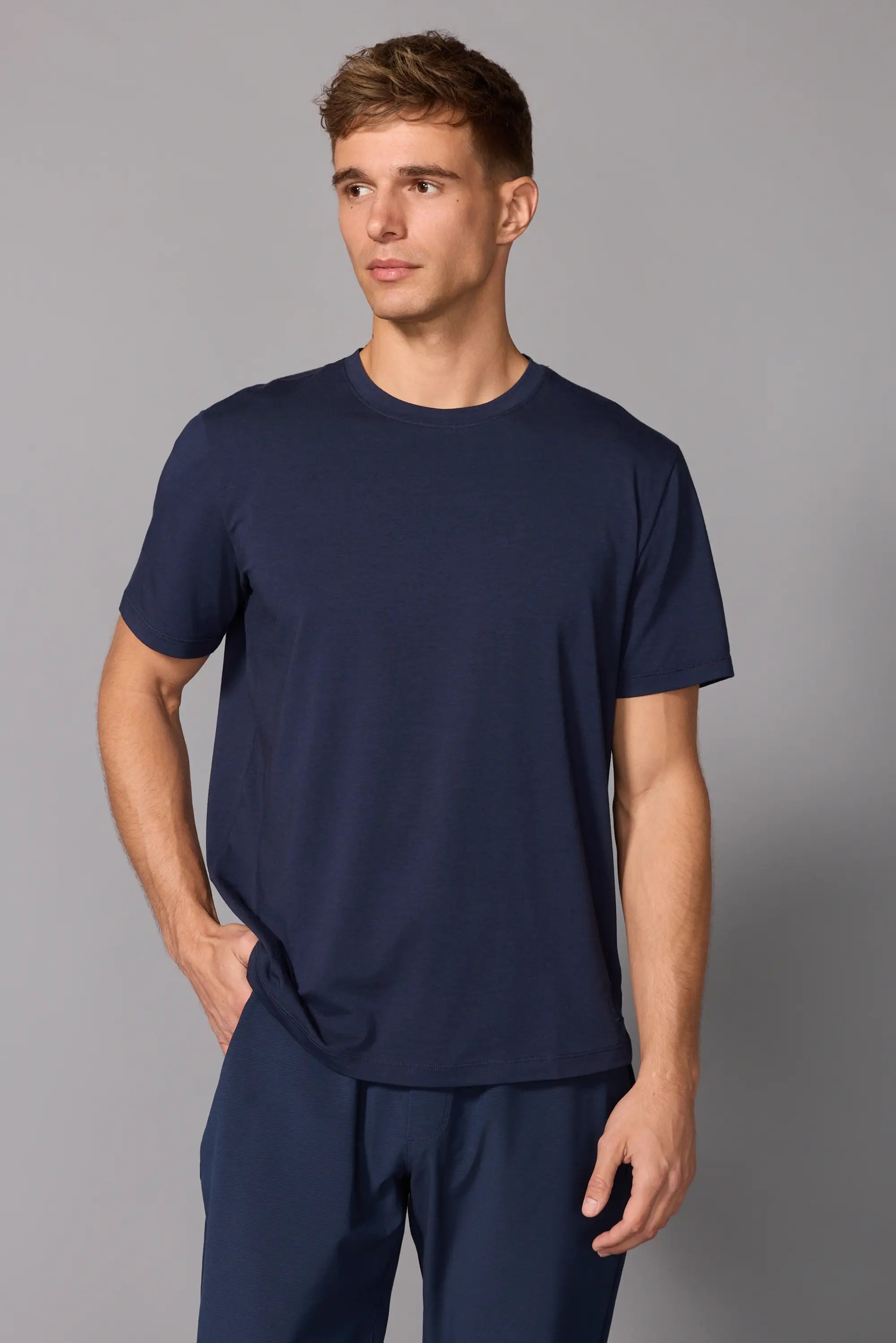 Pima Cotton Tee - Navy Blazer
