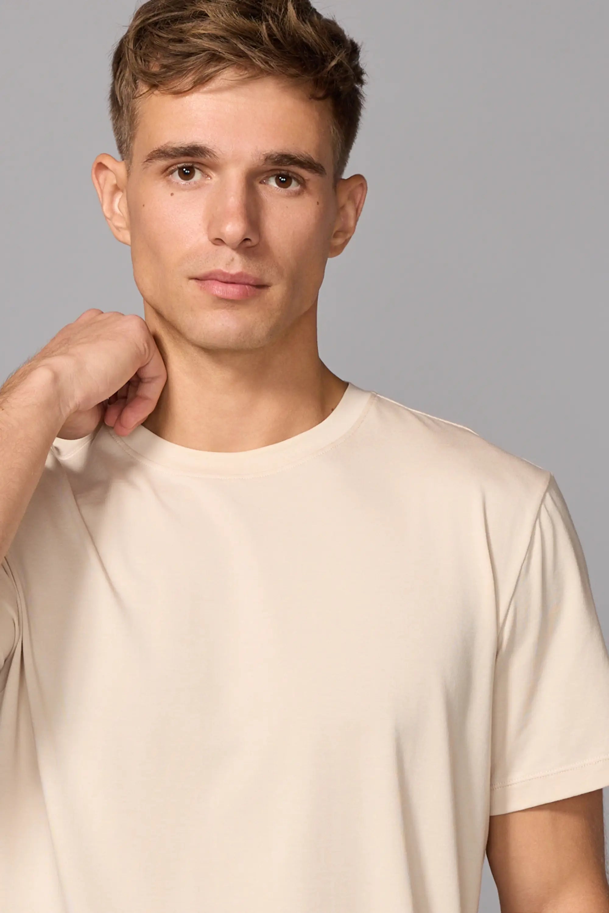 Pima Cotton Tee - Stone