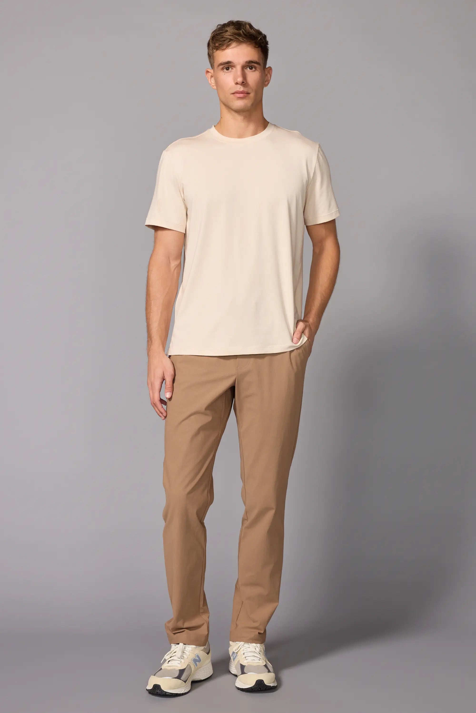 Pima Cotton Tee - Stone
