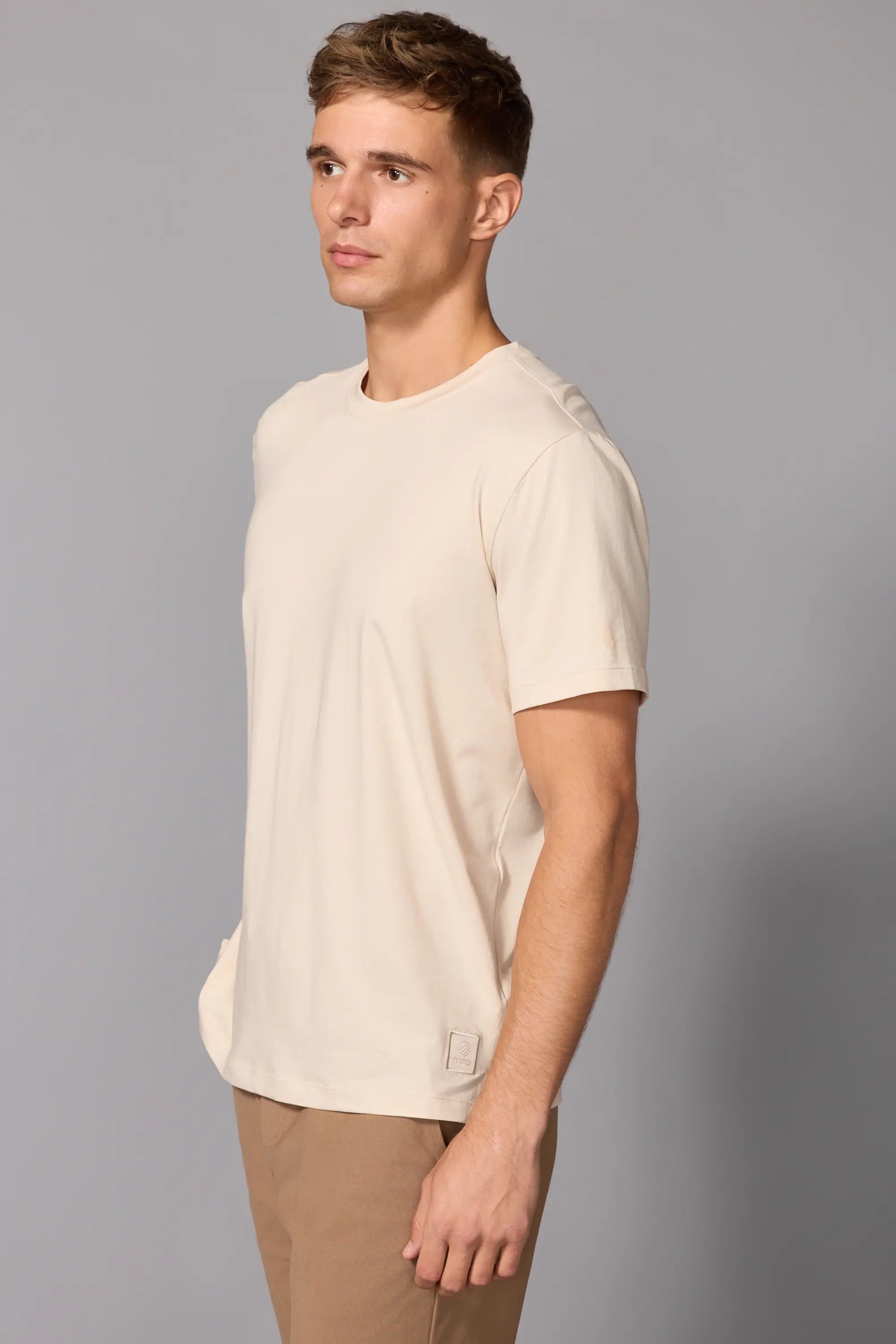 Pima Cotton Tee - Stone