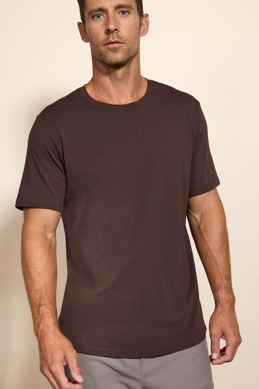 Pima Cotton Curved Hem Tee
