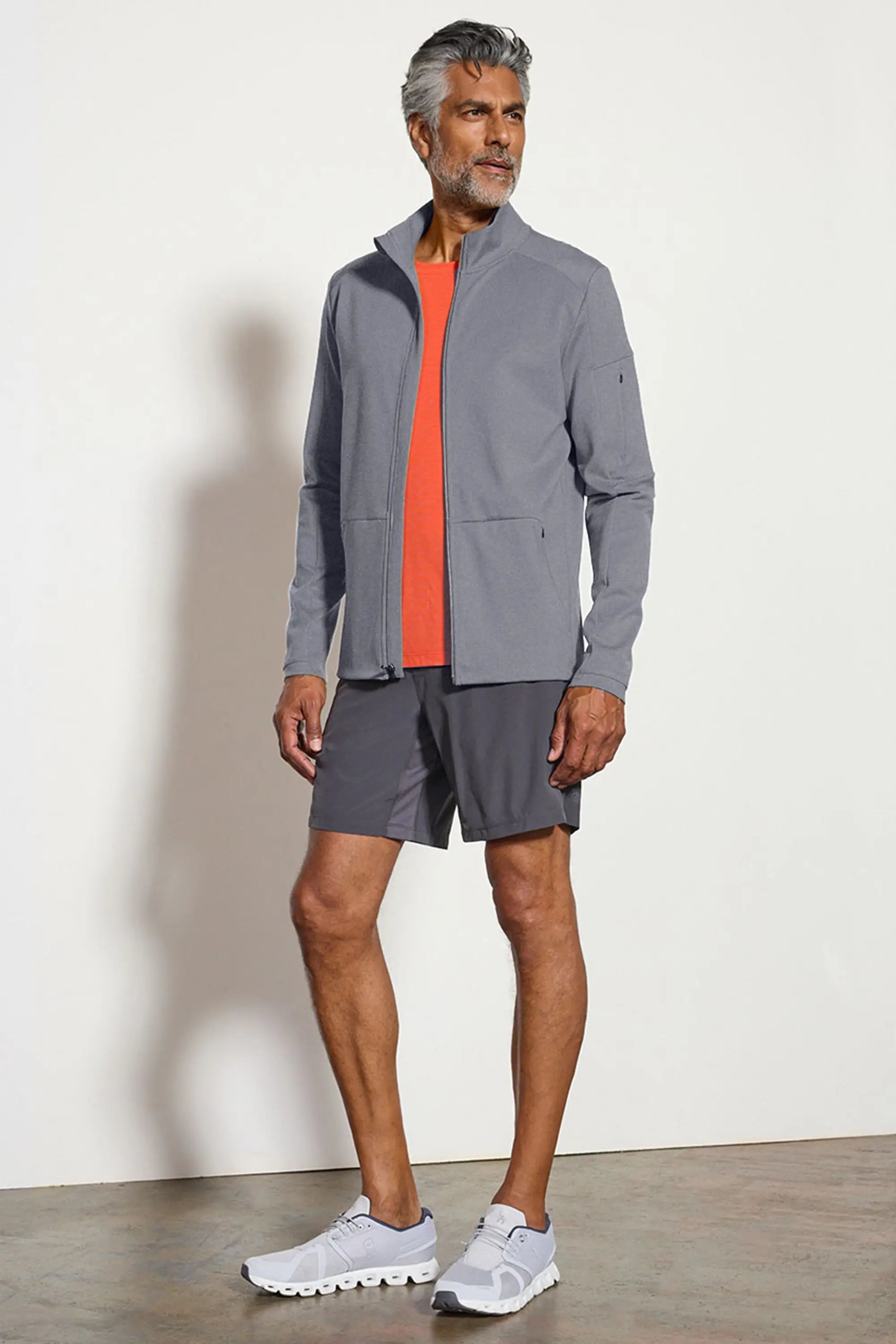 Traverse Zip-Up - Dark Heather Concrete