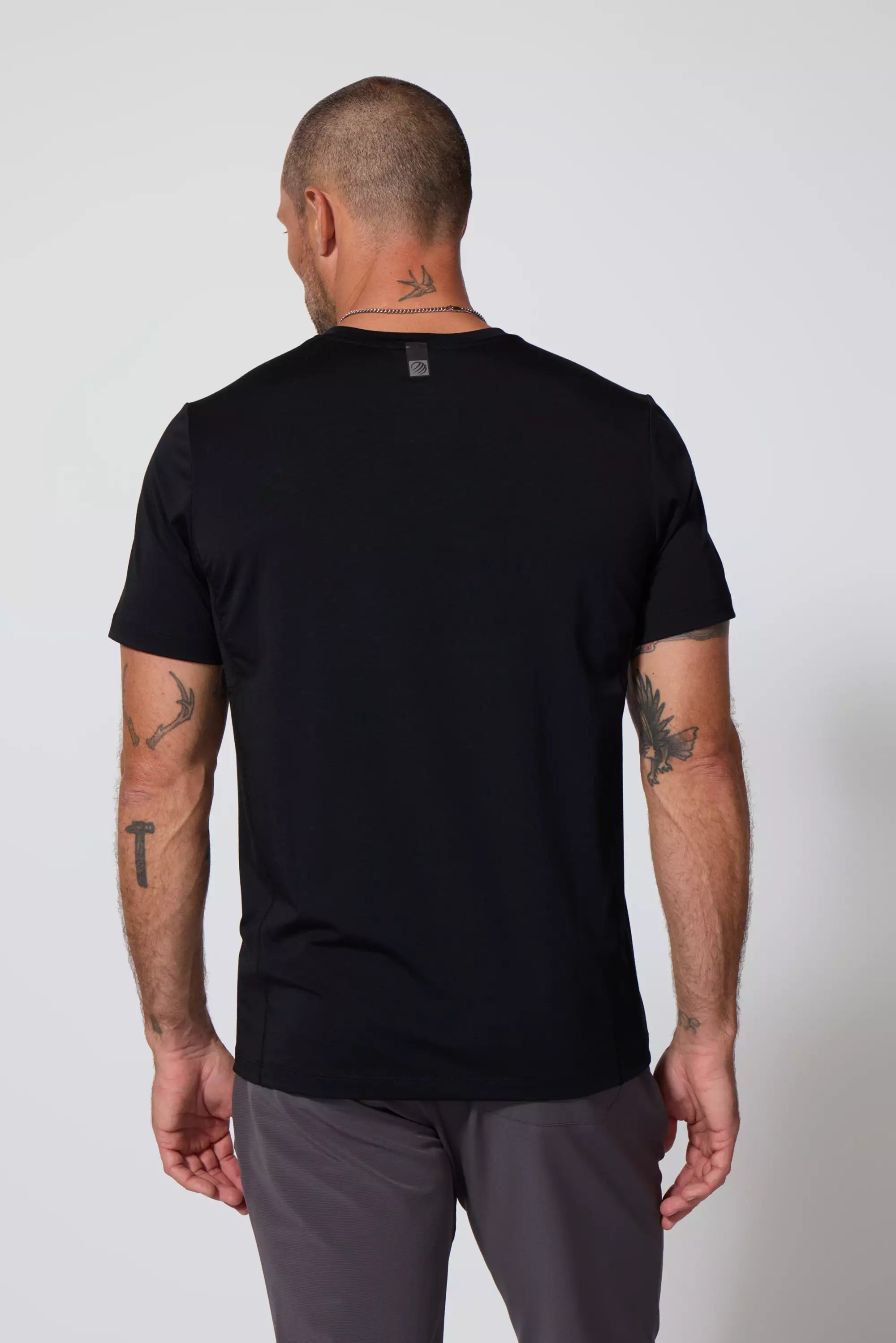 T-shirt en tricot de performance - noir