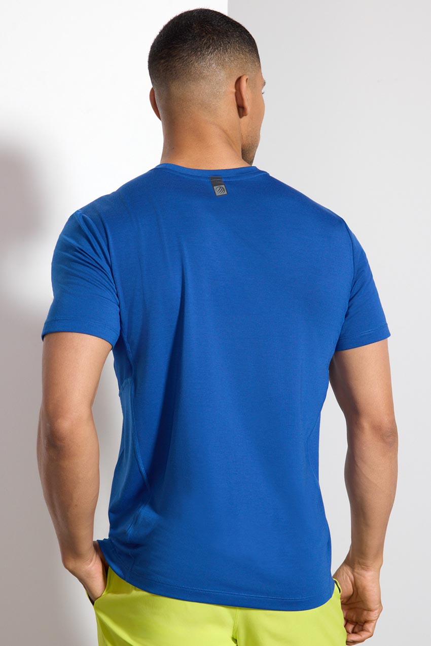 T-shirt en tricot de performance - Quartz bleu