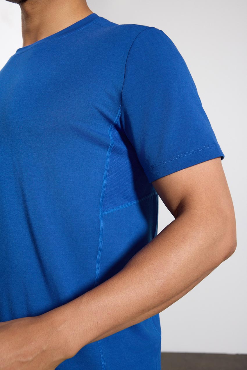 T-shirt en tricot de performance - Quartz bleu