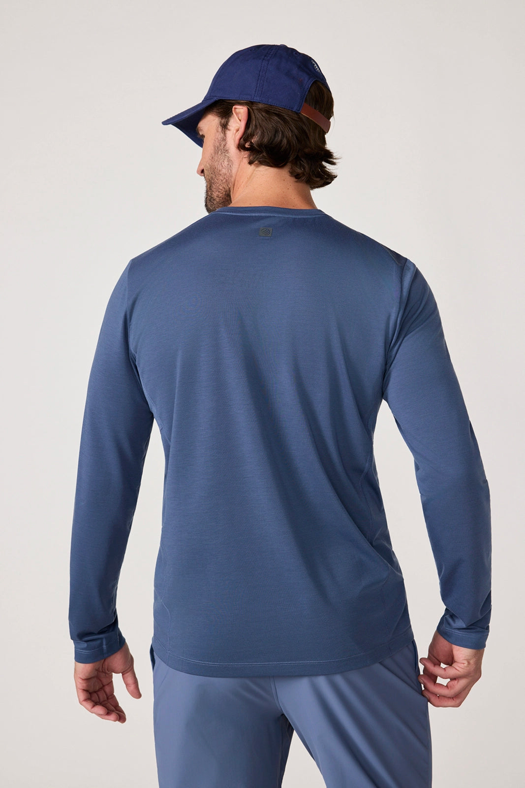 Performance Knit Men's Long Sleeve Tee - Vintage Indigo