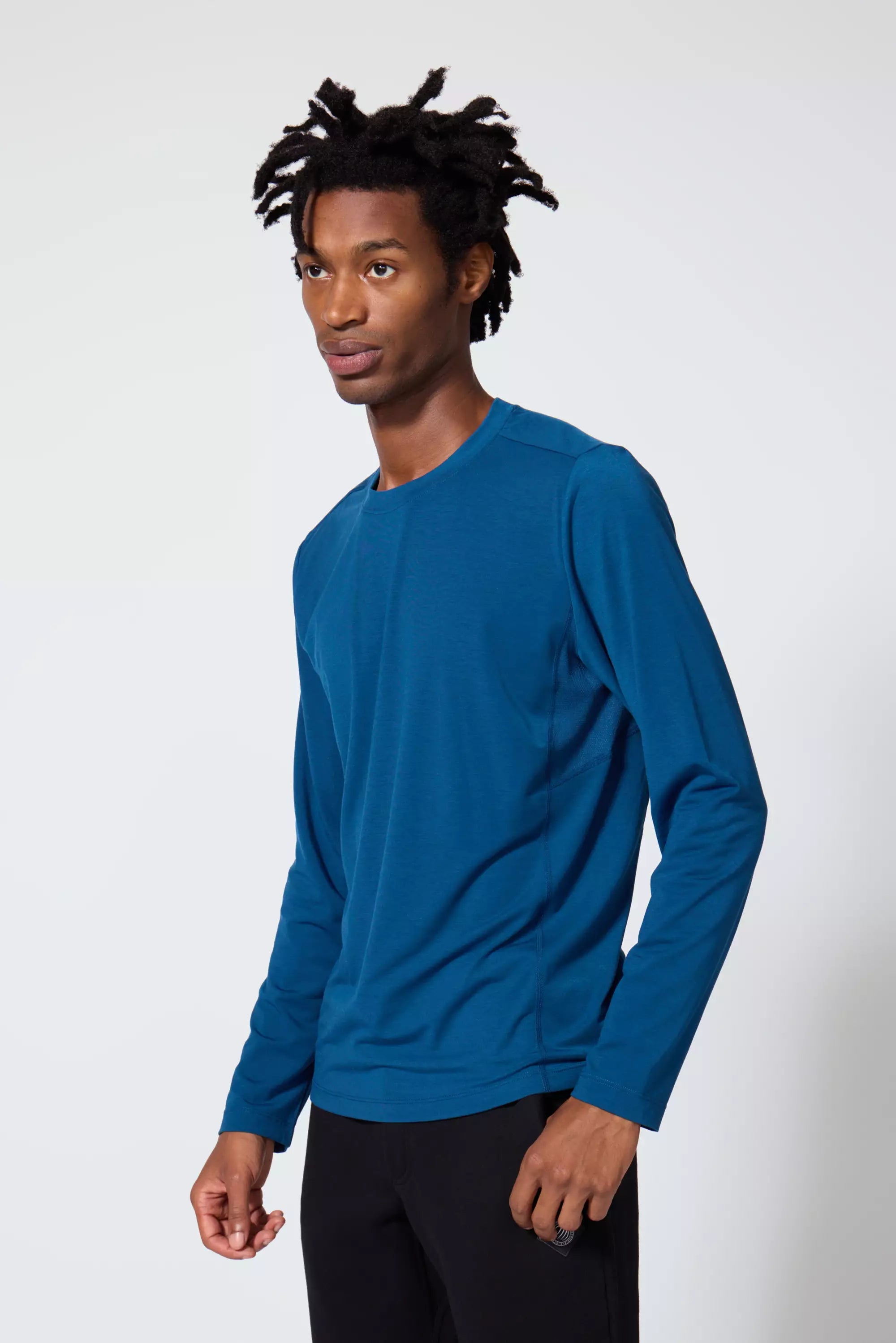 Performance Knit Men's Long Sleeve Tee - Poseidon