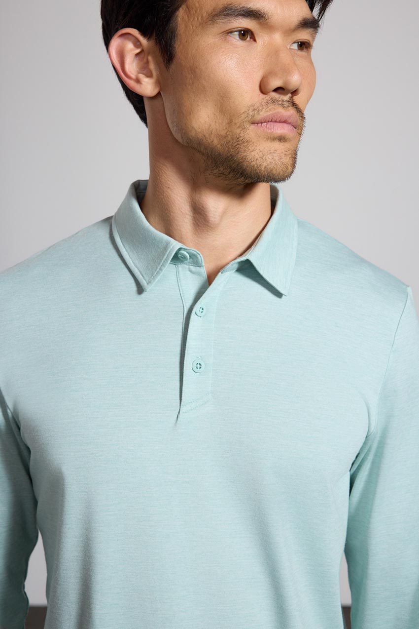 Triumph Long Sleeve Polo - Blue Haze