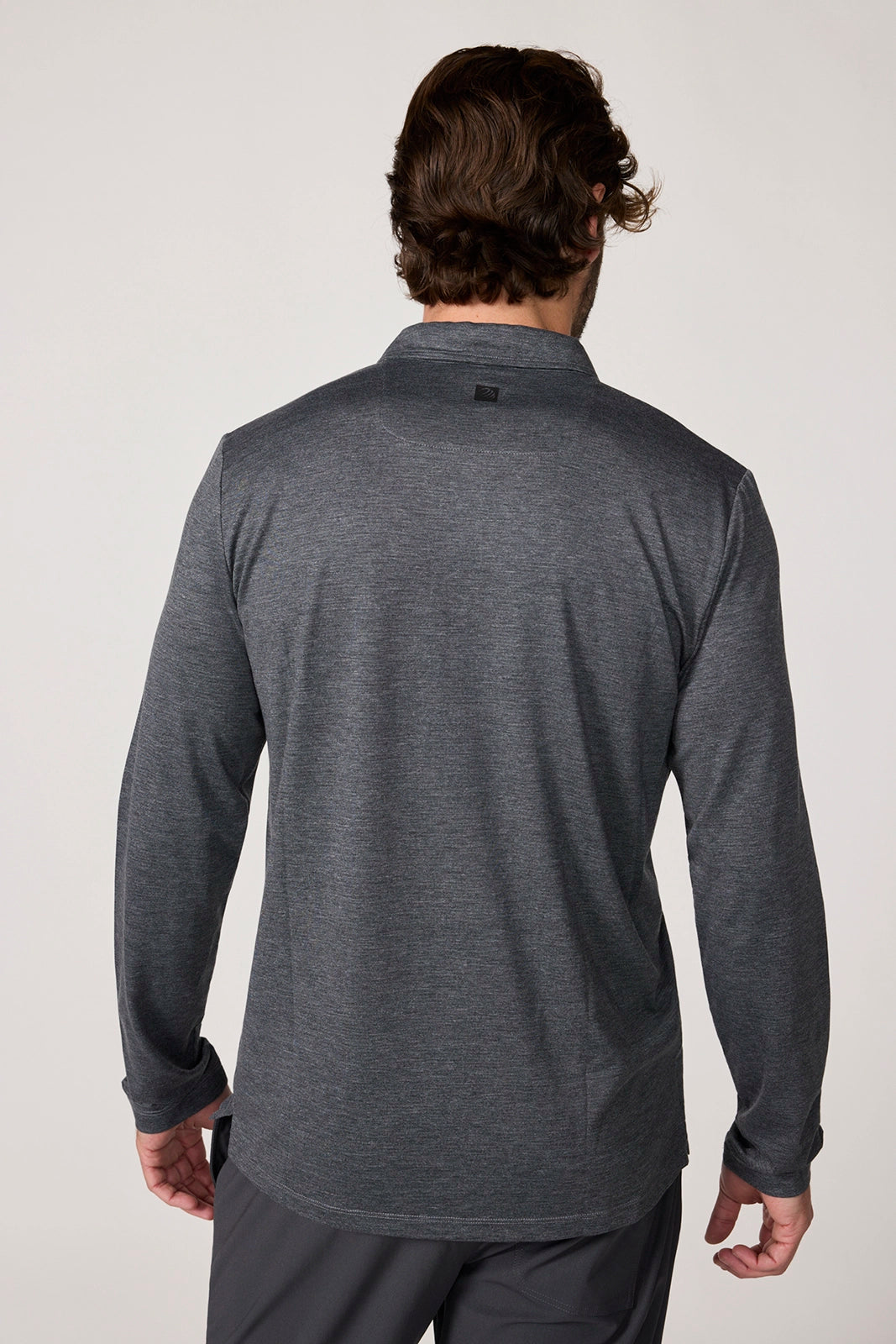 Triumph Long Sleeve Polo - Htr Black
