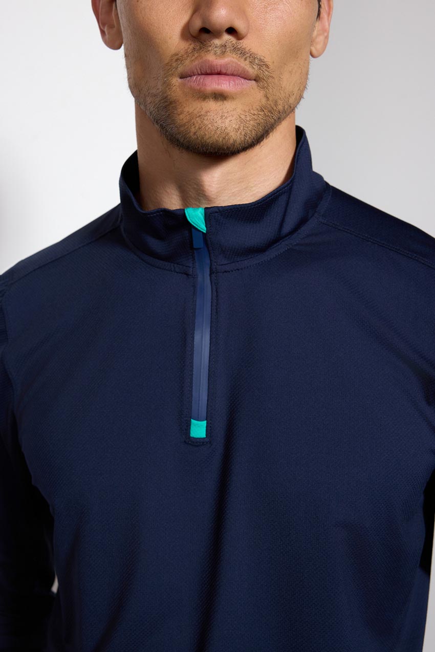 Drive Tech 1/4 Zip - Deep Navy / Water Garden