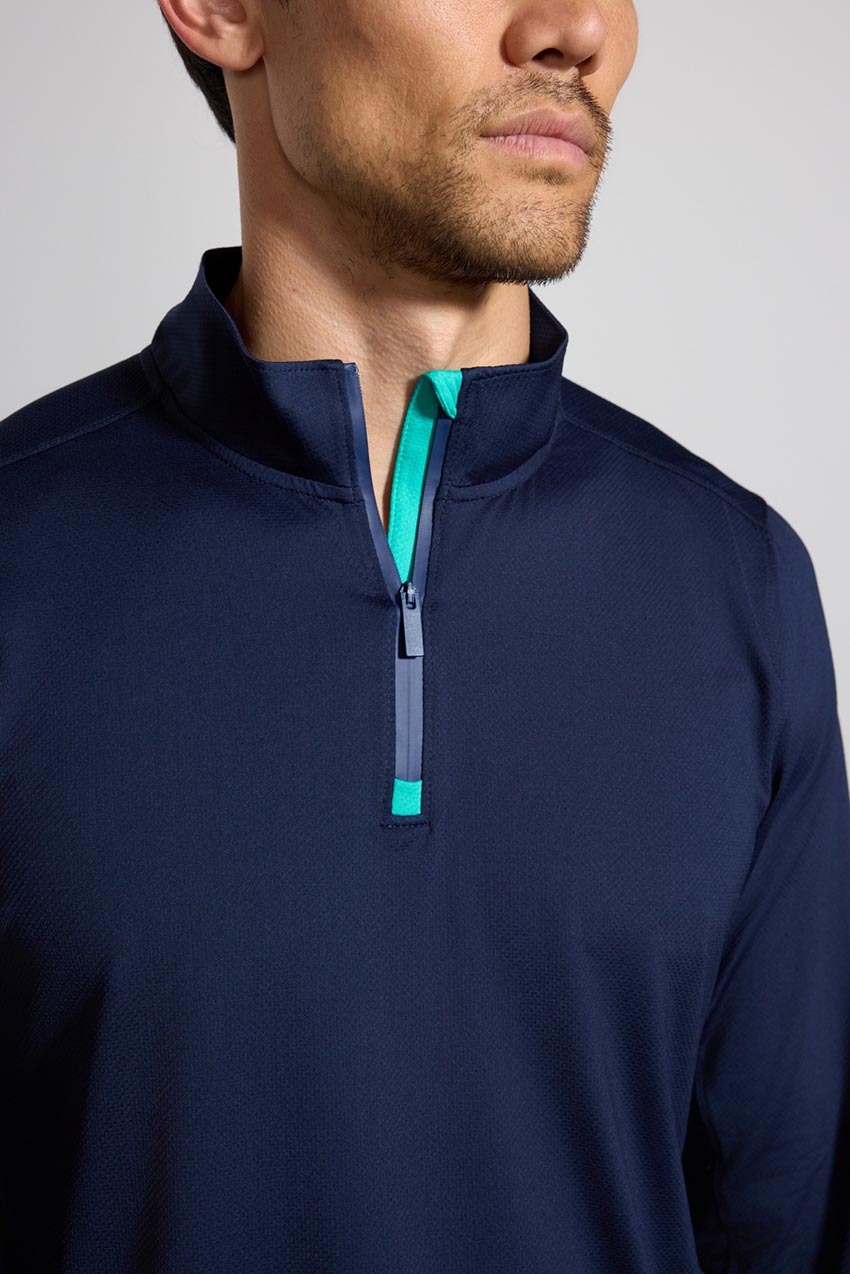 Drive Tech 1/4 Zip - Deep Navy / Water Garden