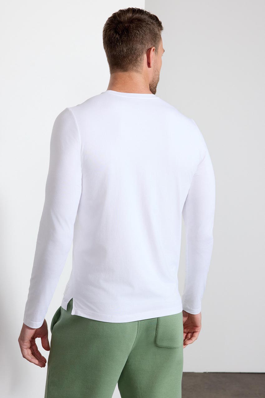 Pima Cotton Long Sleeve Tee - White