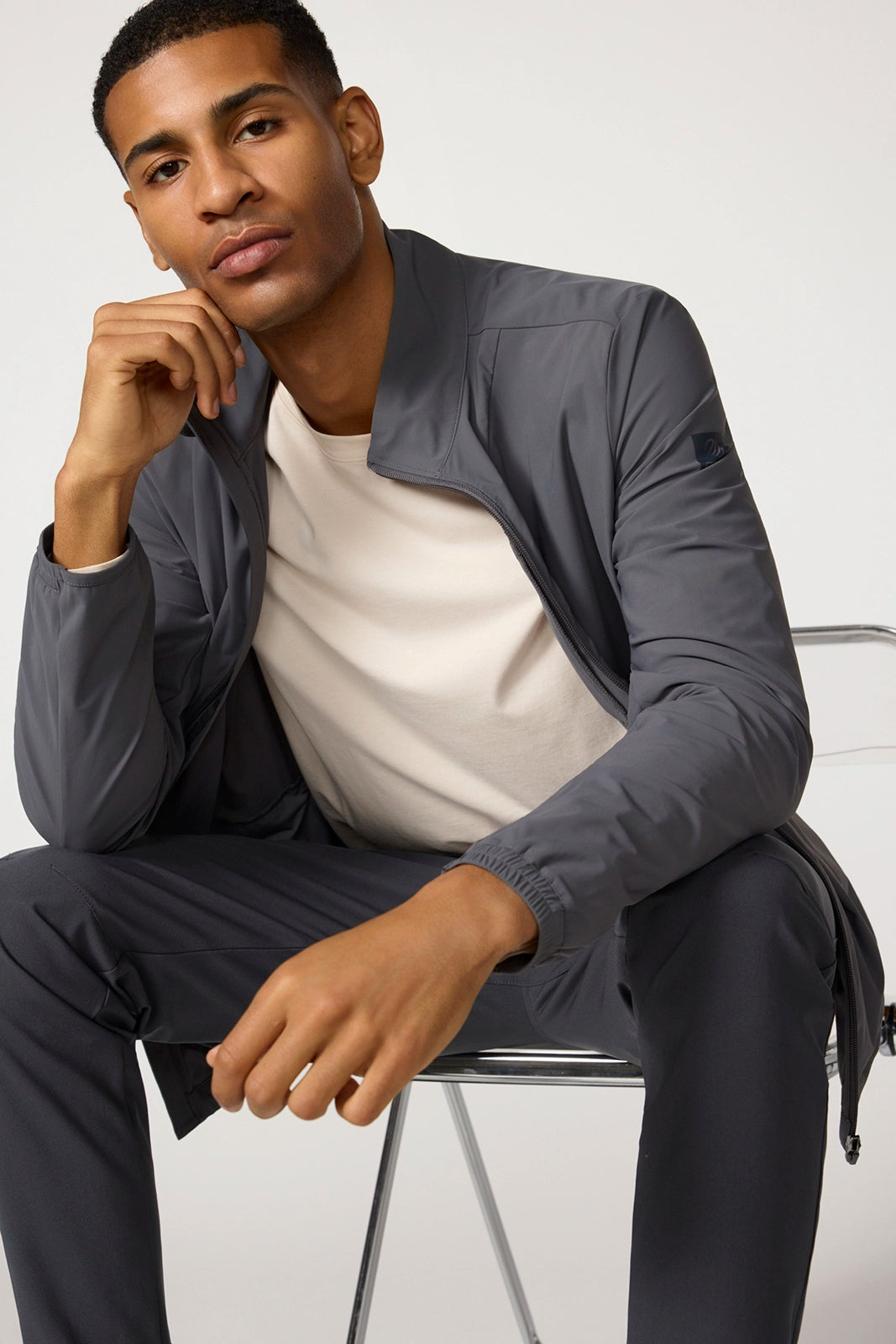 Pima Cotton Long Sleeve Tee - Stone