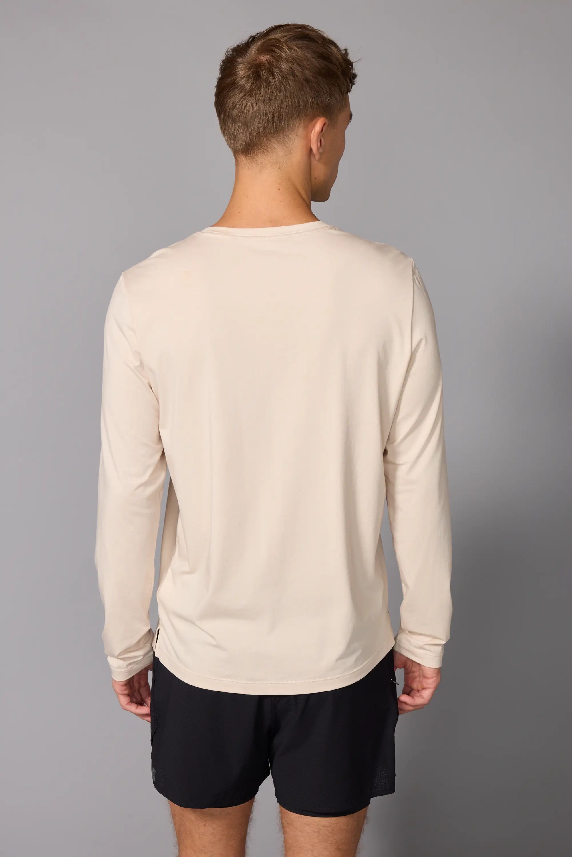 Pima Cotton Long Sleeve Tee - Stone