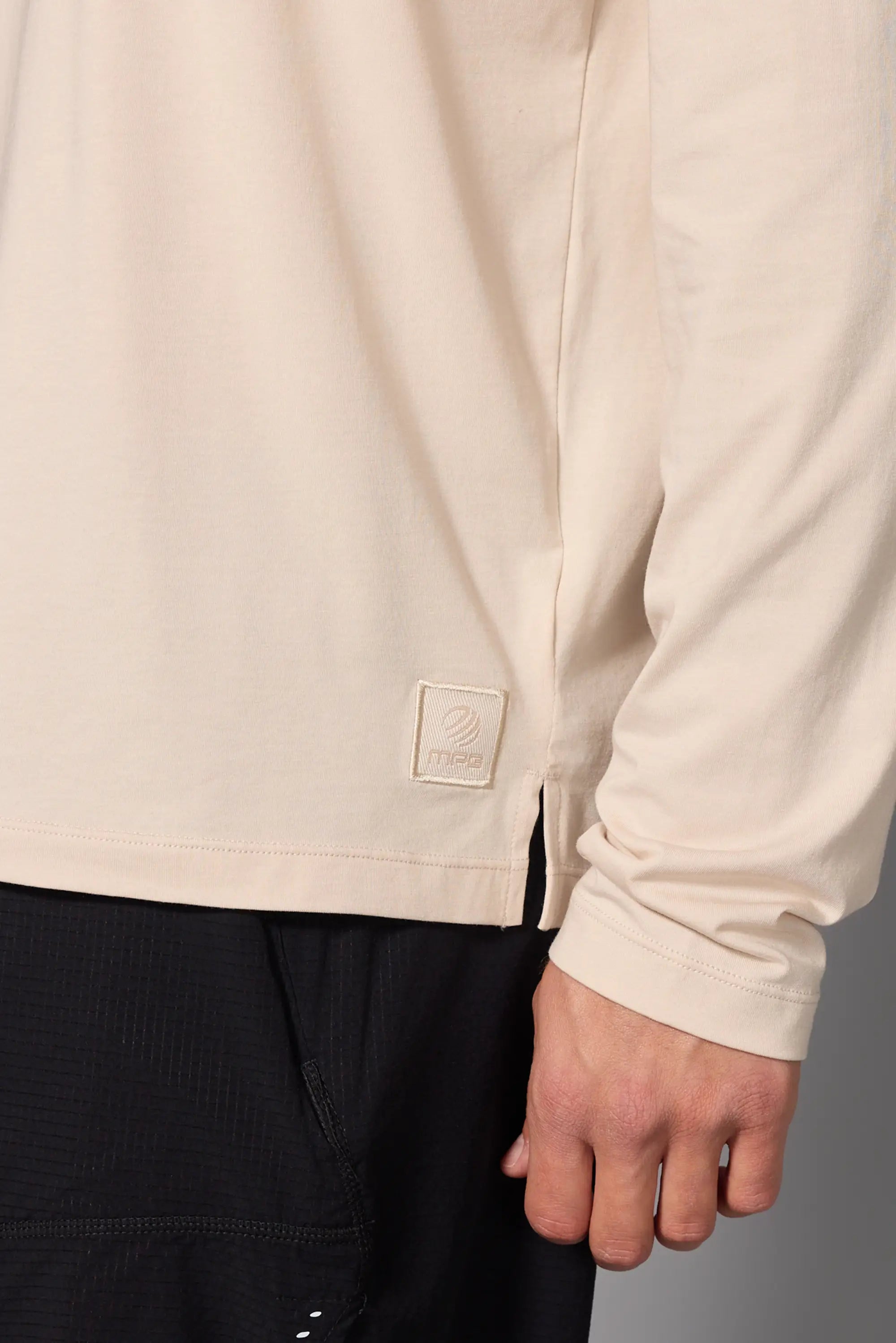 Pima Cotton Long Sleeve Tee - Stone