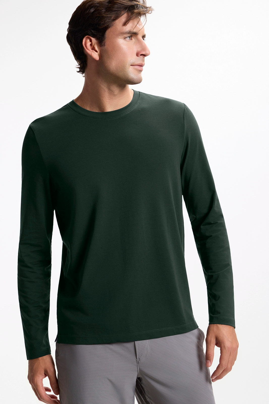 Pima Cotton Long Sleeve Tee - Scarab