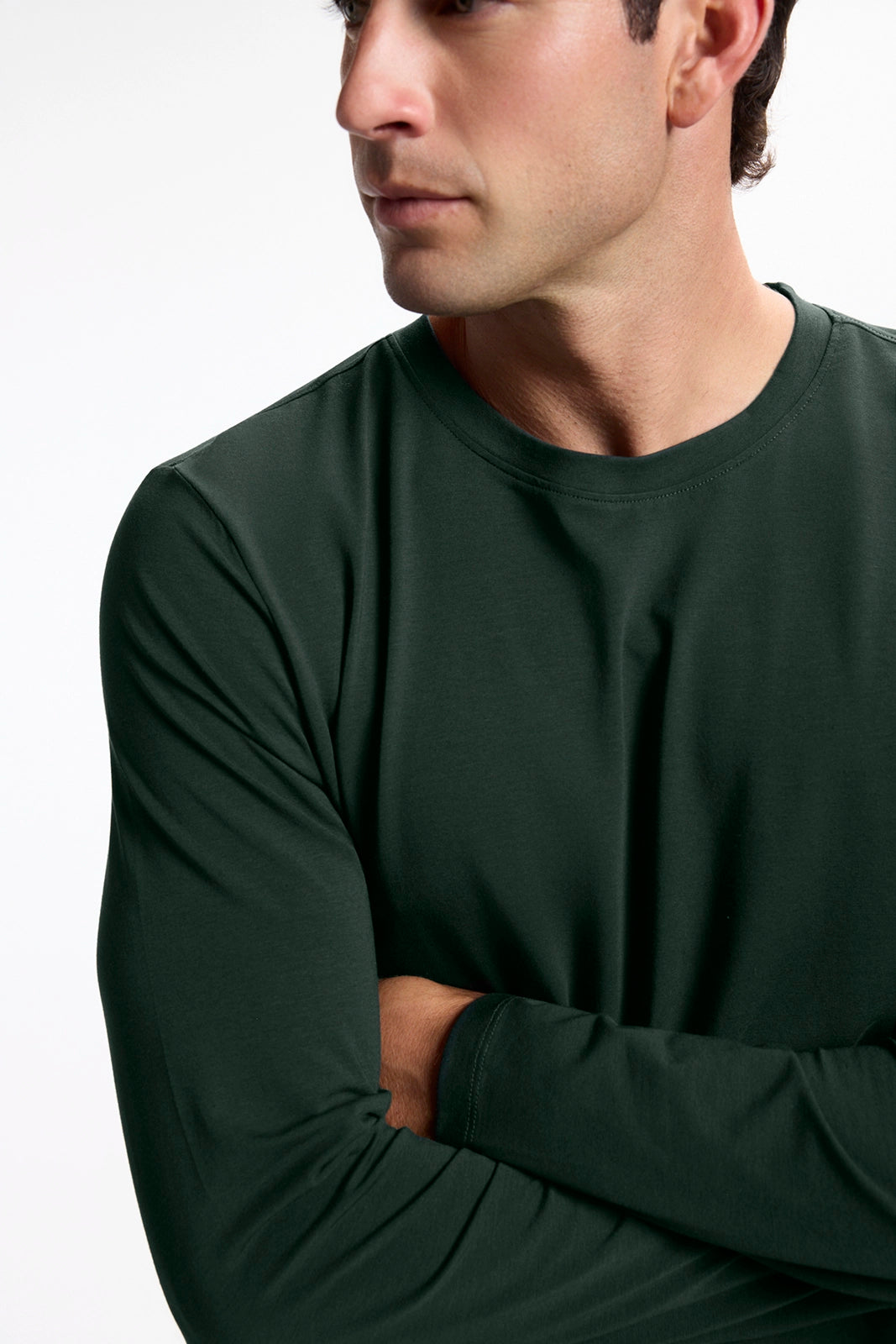 Pima Cotton Long Sleeve Tee - Scarab