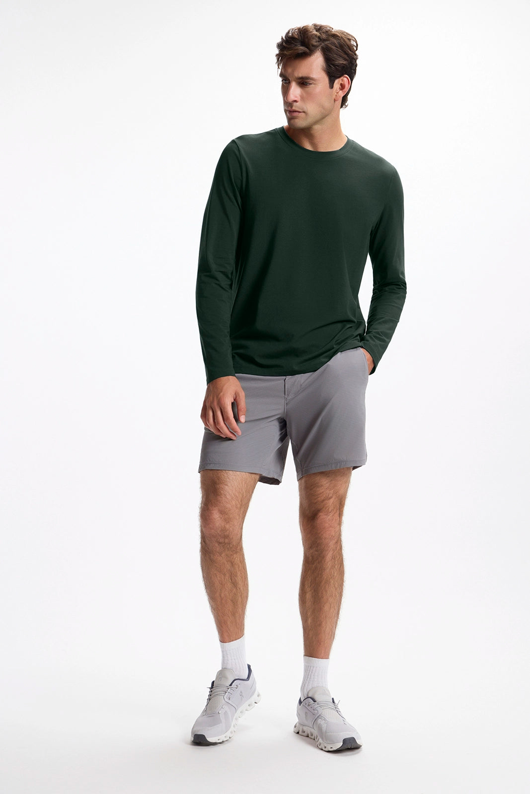 Pima Cotton Long Sleeve Tee - Scarab