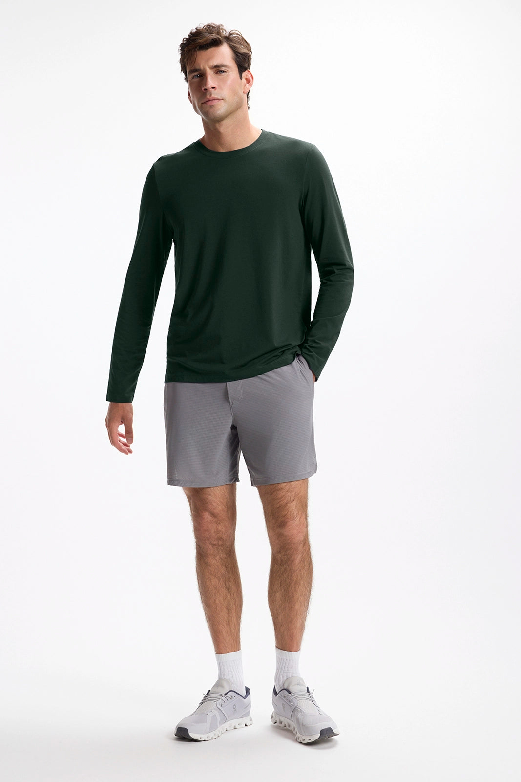 Pima Cotton Long Sleeve Tee - Scarab