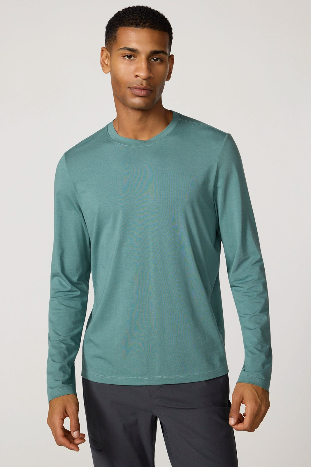 Pima Cotton Long Sleeve Tee - Silver Pine