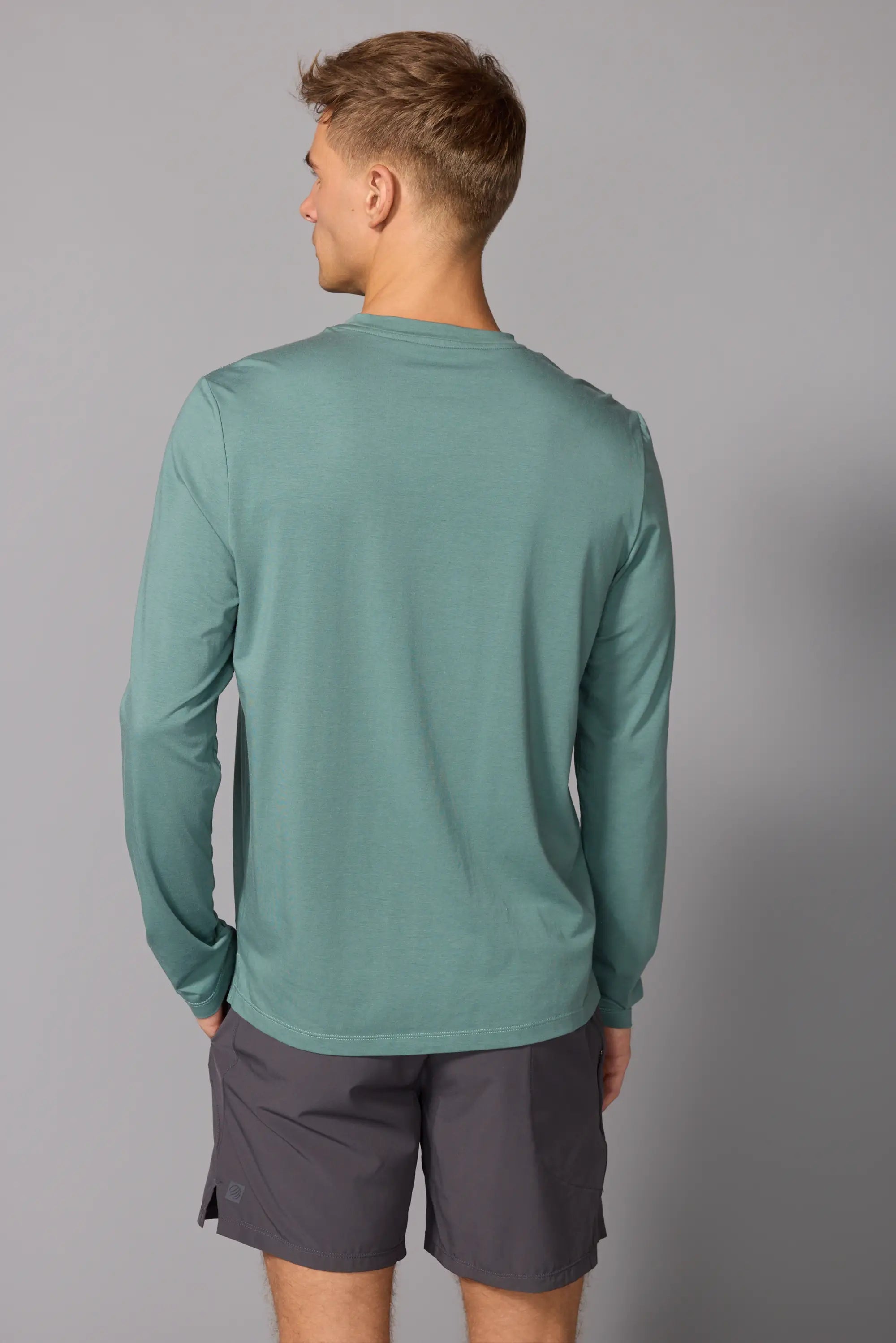 Pima Cotton Long Sleeve Tee - Silver Pine