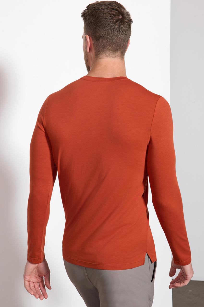 Pima Cotton Long Sleeve Tee - Habanero