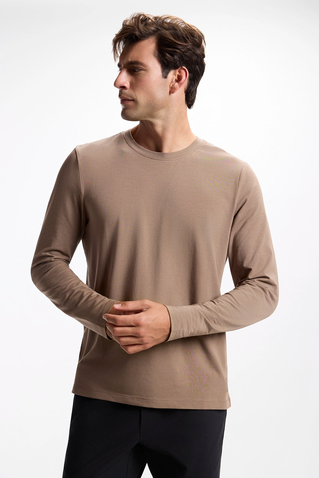 Pima Cotton Long Sleeve Tee - Caribou