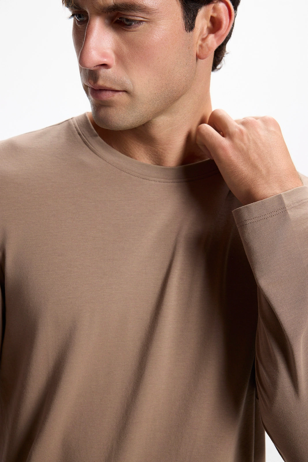 Pima Cotton Long Sleeve Tee - Caribou