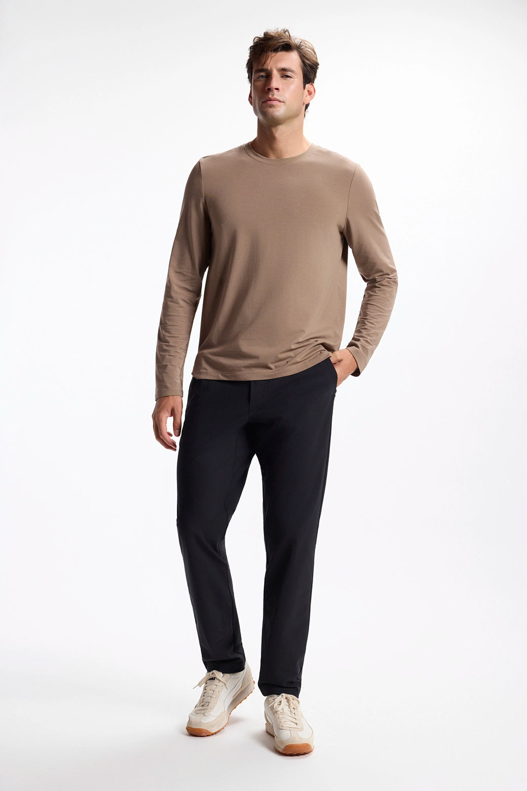 Pima Cotton Long Sleeve Tee - Caribou