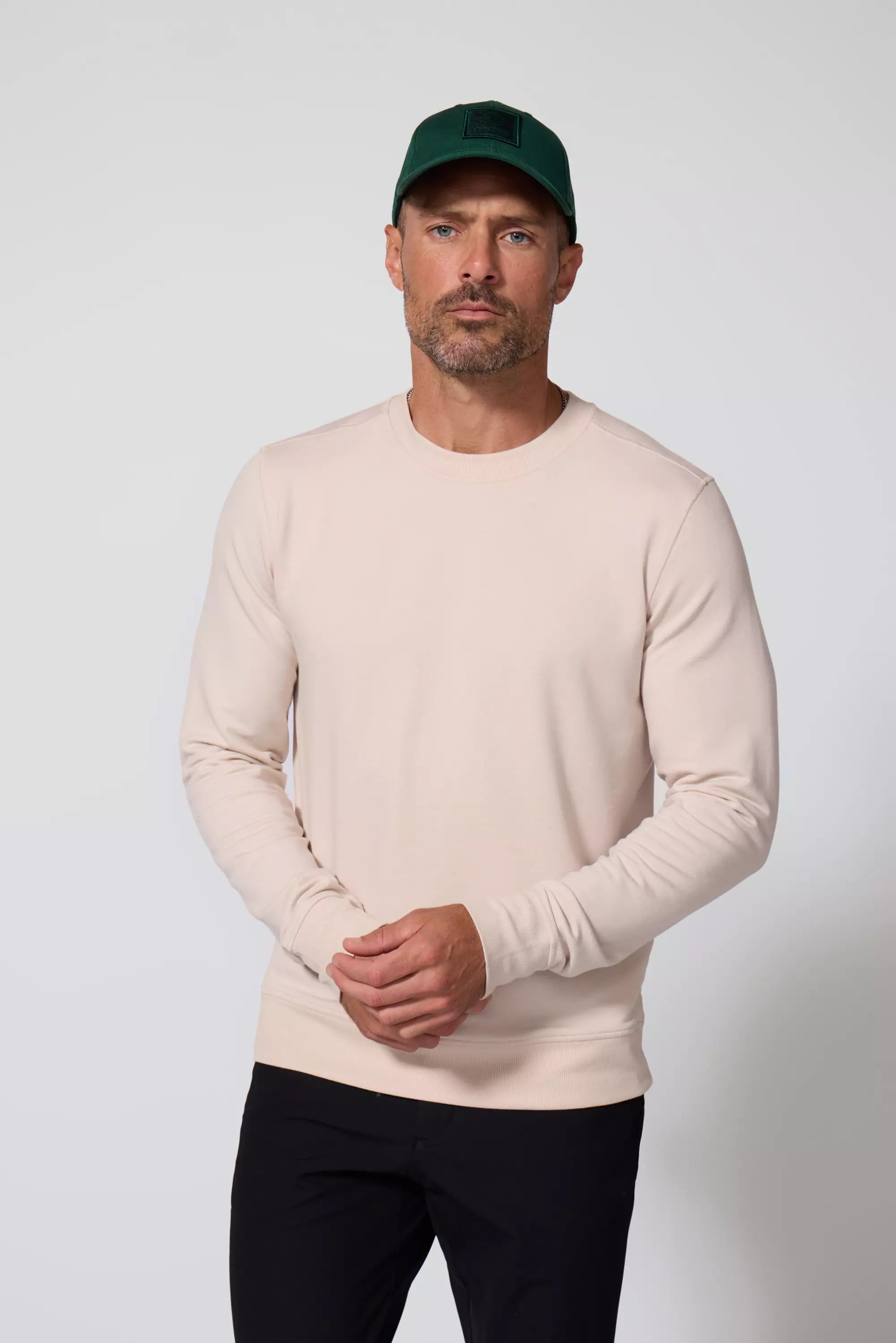 Men's Modal Fleece Pullover - Stone