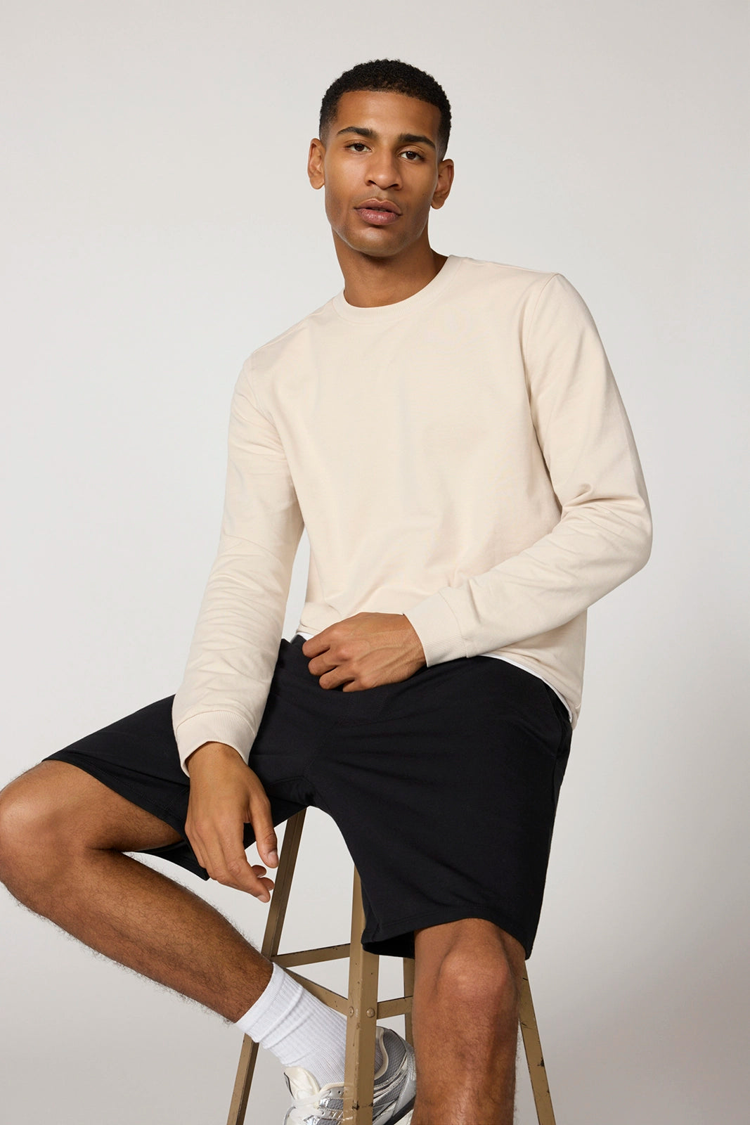 Luxe Terry Crew Neck - Stone