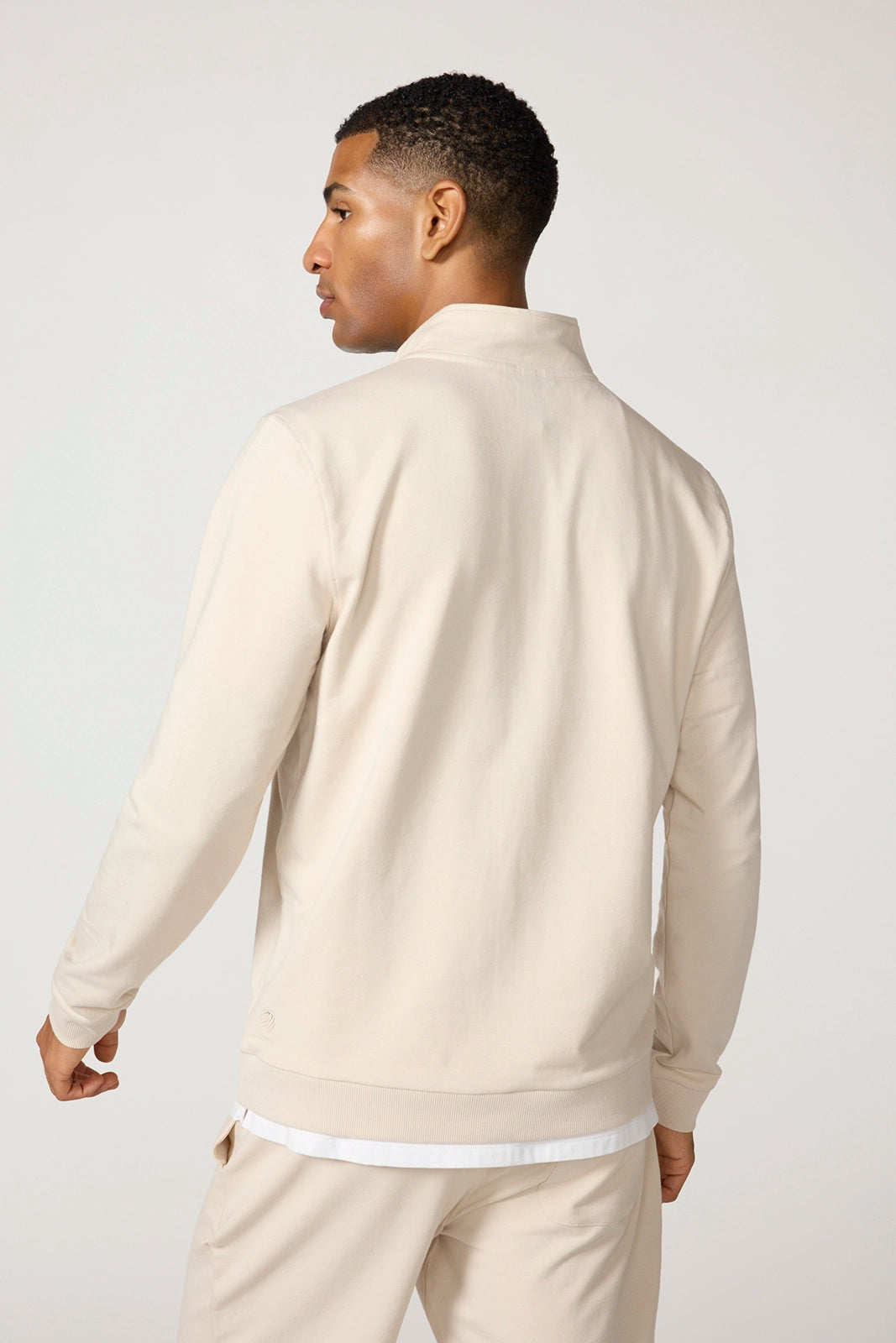 Luxe Terry Quarter Zip - Stone