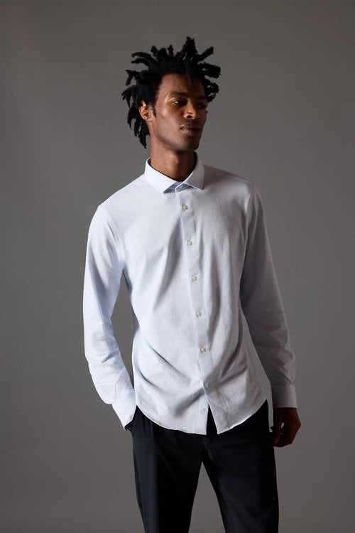 Performance Oxford Shirt - Blue Fog/Brilliant White | MPG Sport