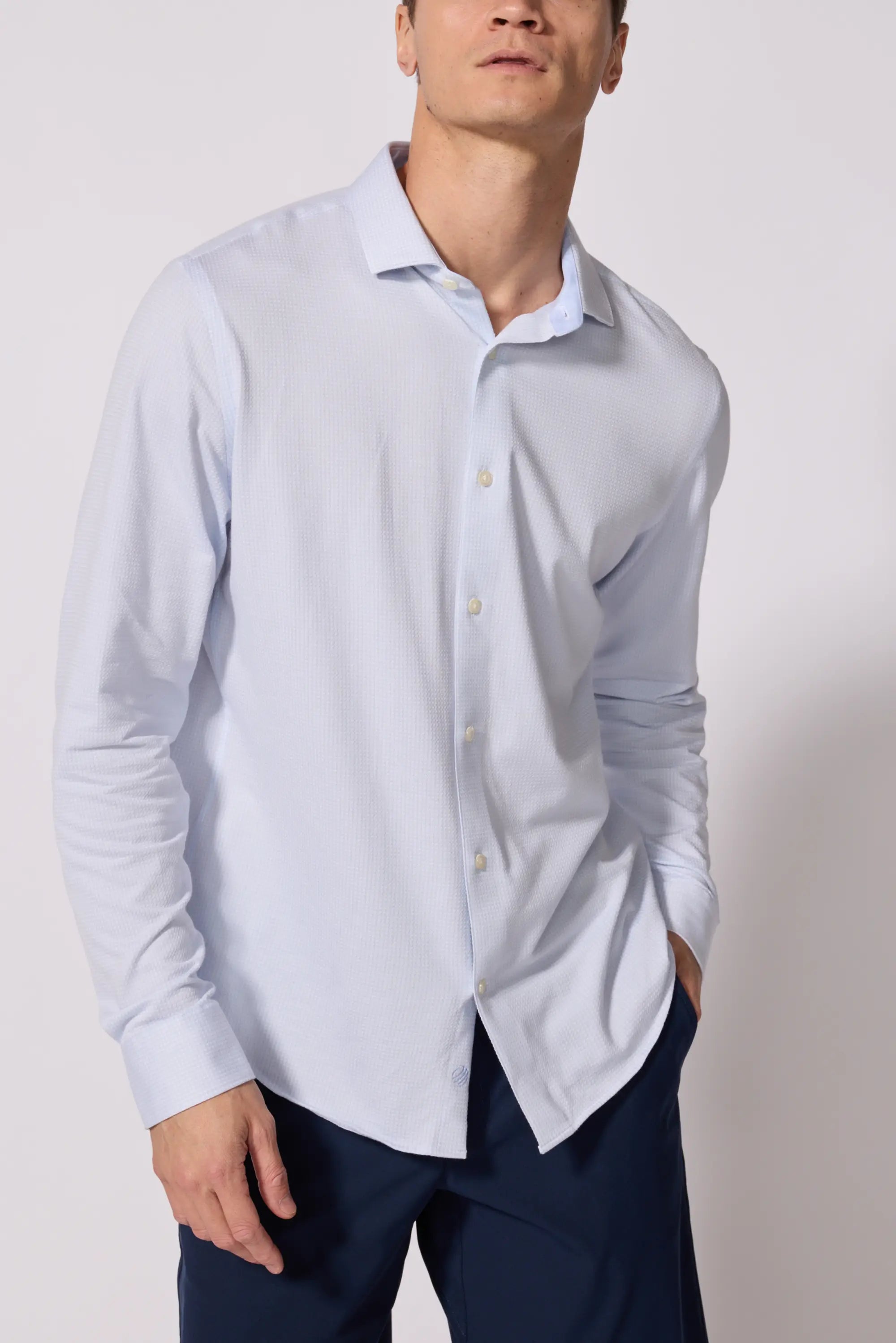 Performance Oxford Shirt - Blue Fog/Brilliant White