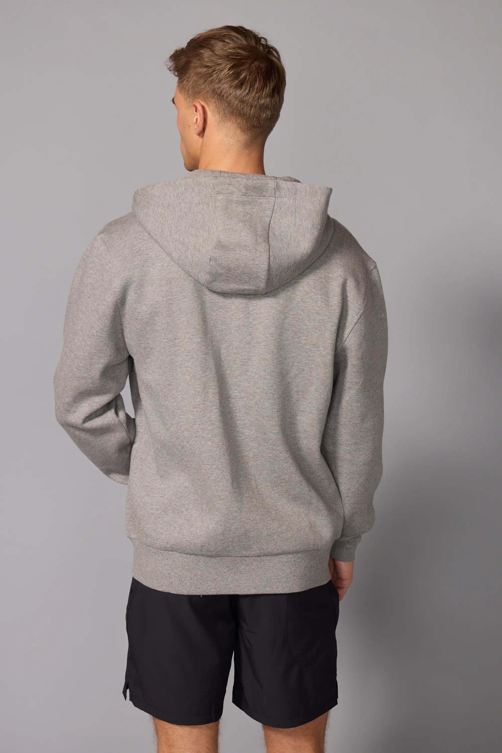 Men's Luxefleece Relaxed Zip-Up Hoodie - Htr Steel Grey