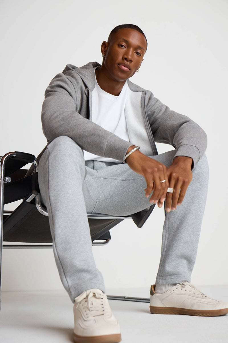 Men's Luxefleece Relaxed Zip-Up Hoodie - Htr Steel Grey | MPG Sport