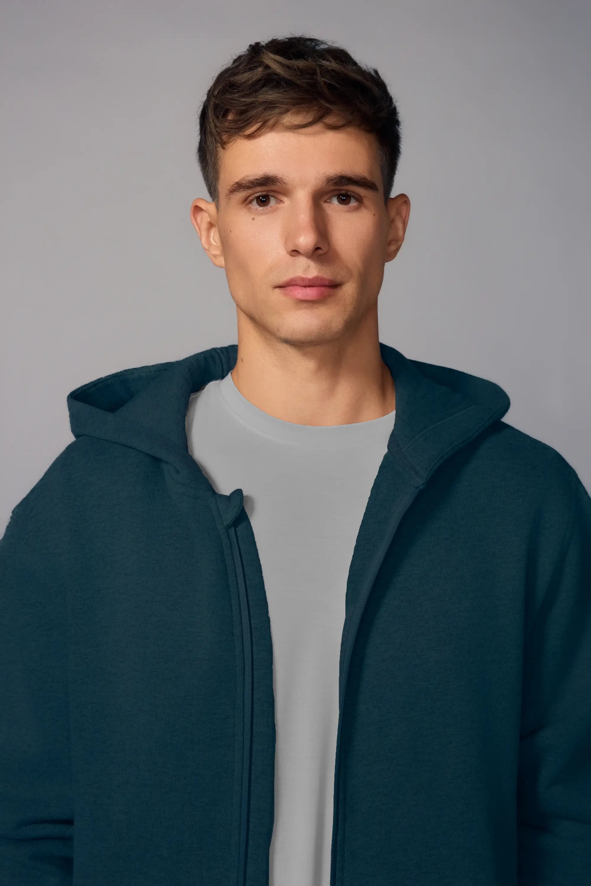 Men's Luxefleece Relaxed Zip-Up Hoodie - Reflecting Pond