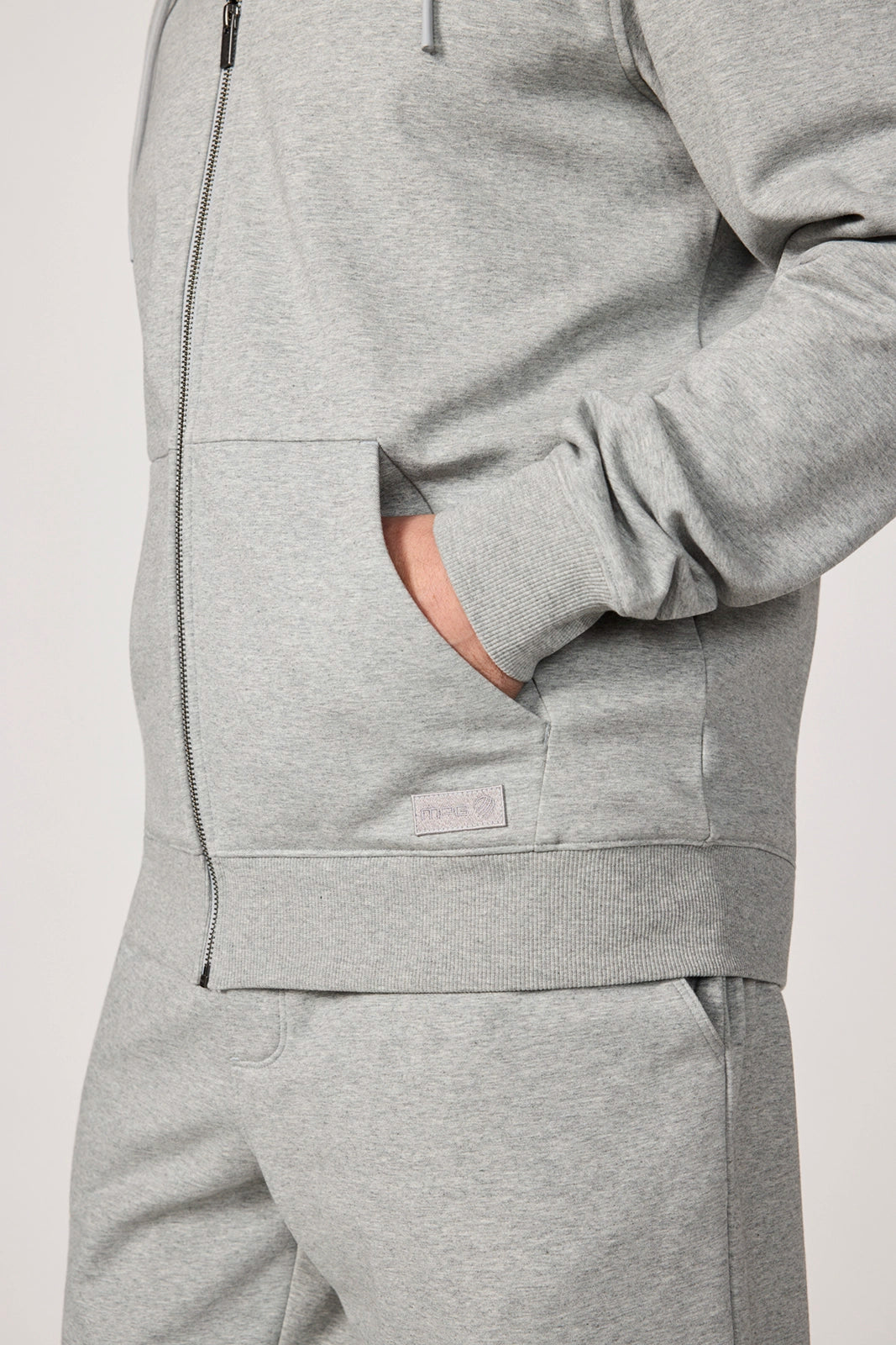 Ultrasoft Fleece Full Zip Hoodie - Htr Concrete