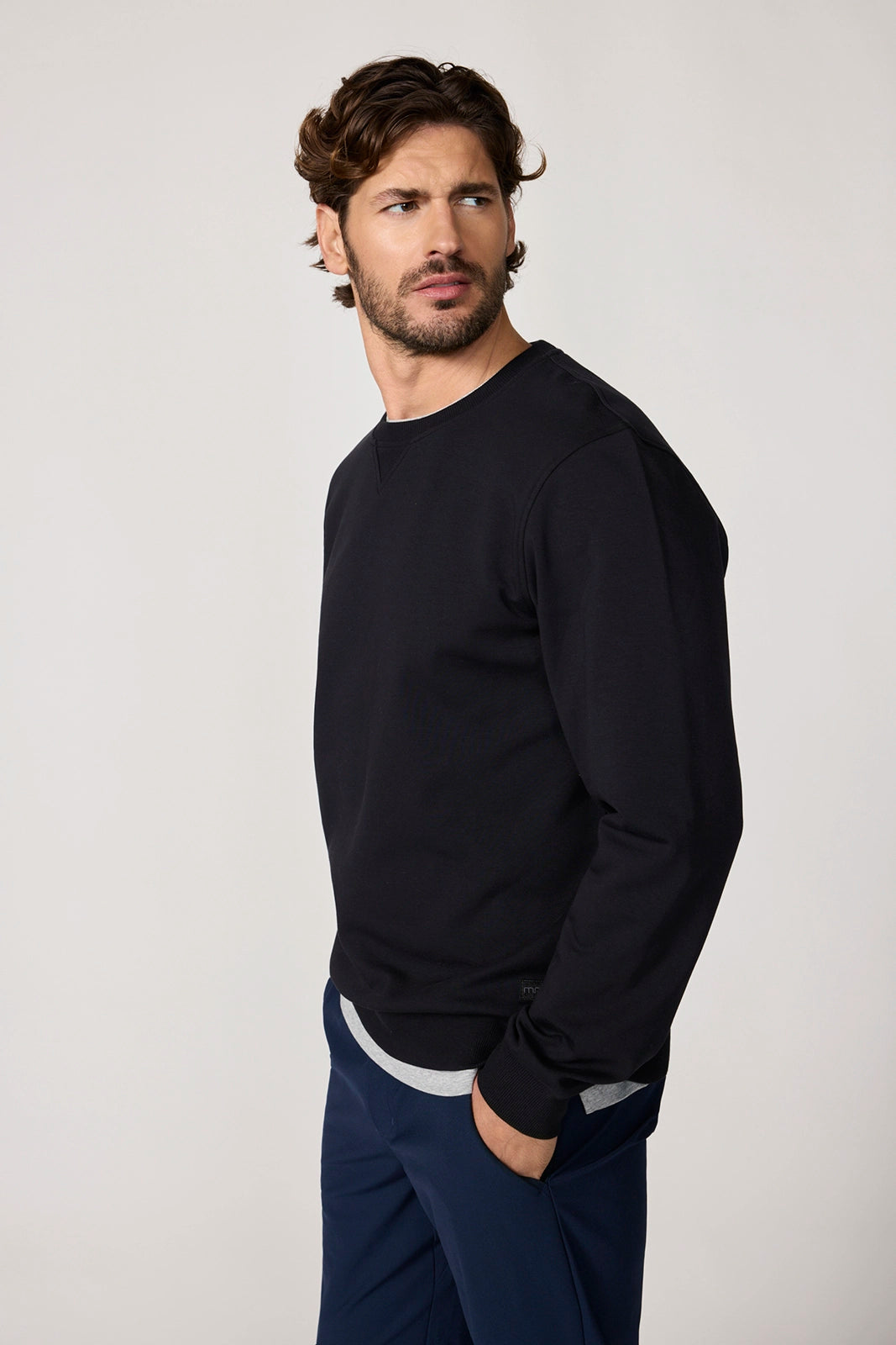 Ultrasoft Fleece Crew Neck - Black