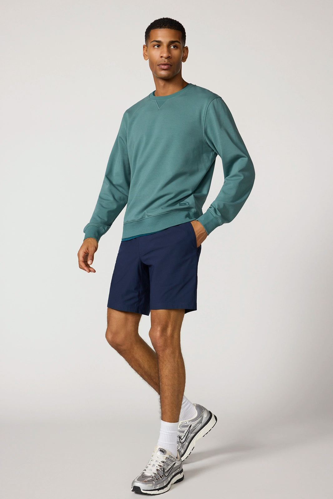 Ultrasoft Fleece Crew Neck - Silver Pine