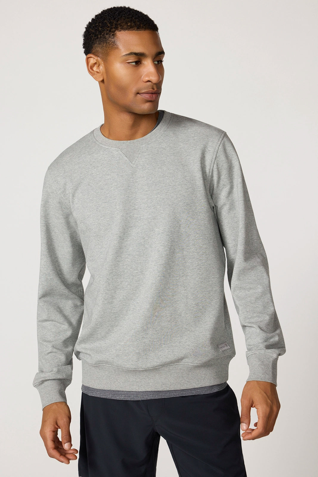 Ultrasoft Fleece Crew Neck - Htr Concrete