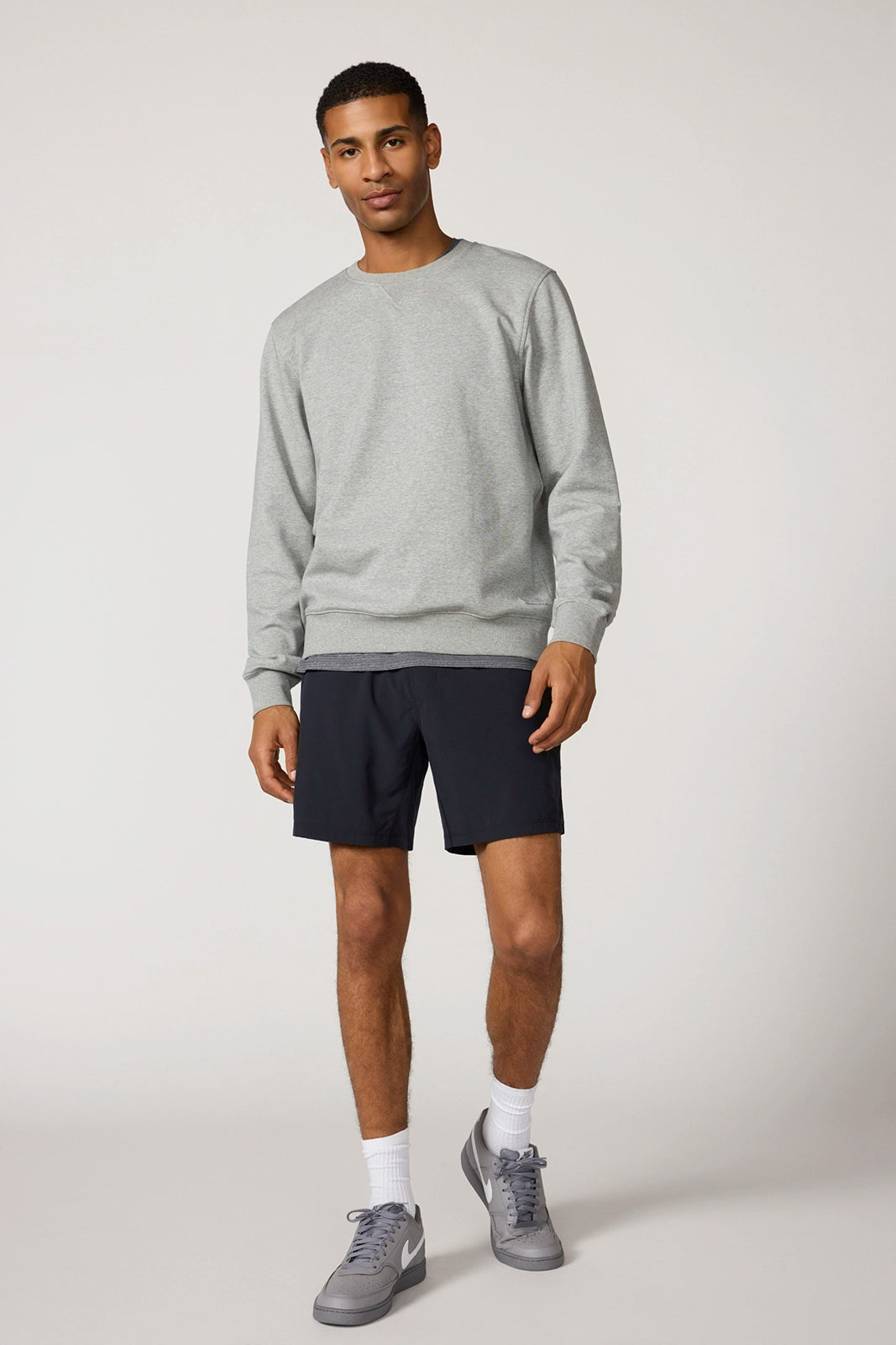 Ultrasoft Fleece Crew Neck - Htr Concrete