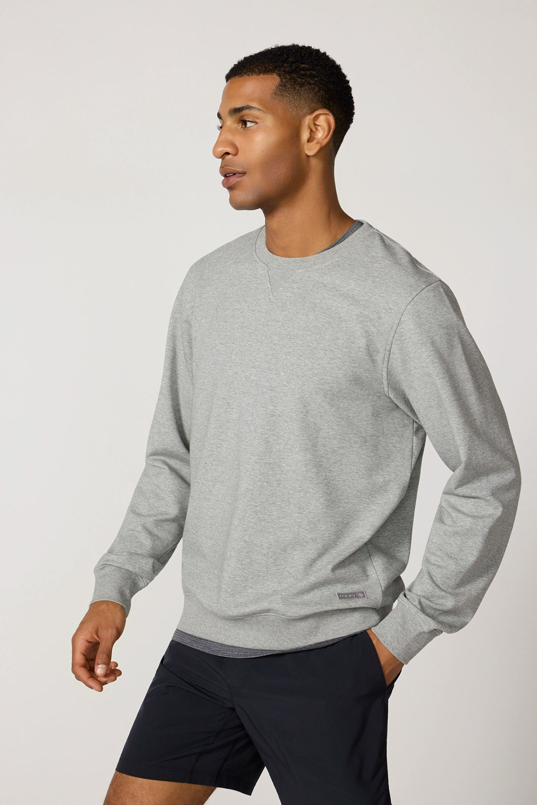 Ultrasoft Fleece Crew Neck - Htr Concrete